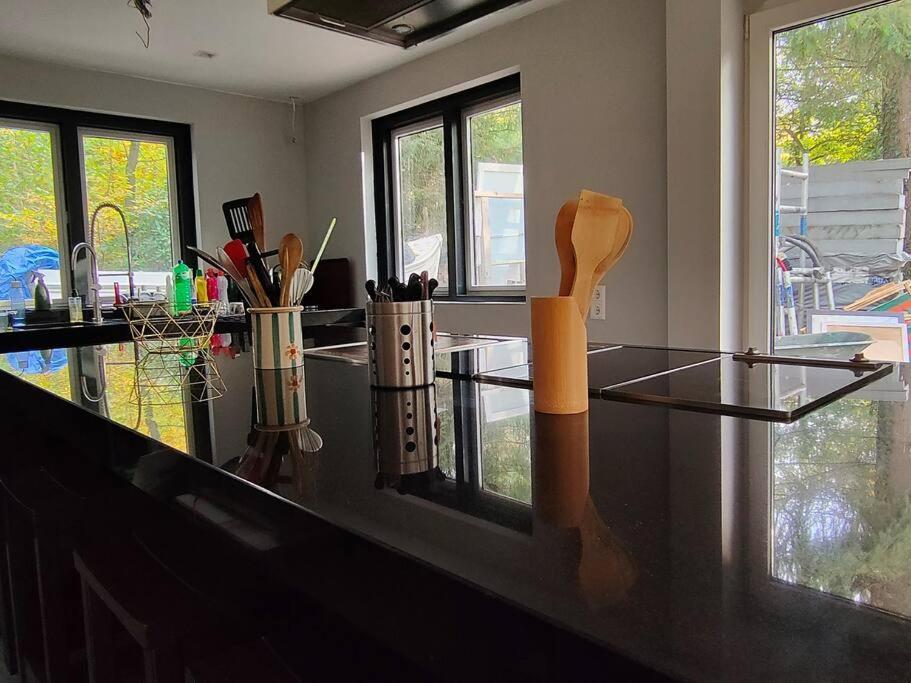 Kindvriendelijke Bungalow In Het Bos Bij Zwemmeer. Vilsteren Bagian luar foto