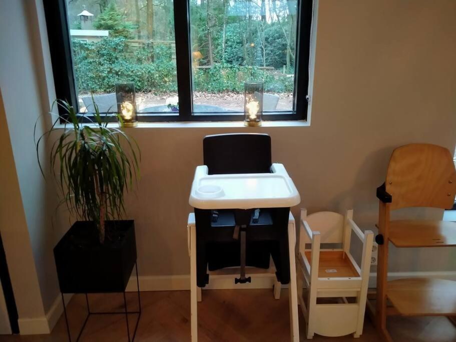 Kindvriendelijke Bungalow In Het Bos Bij Zwemmeer. Vilsteren Bagian luar foto